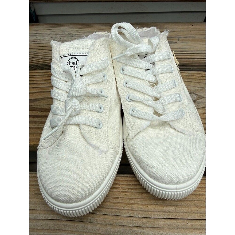Women Canvas Slip on Sneakers Denim Casual Shoes Lace Up Beach Shoes Summer 38 - Picture 6 of 9
